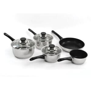 Berghoff Vision 5 Piece Cookware Set Studio Stainless Pots and Pans NWT in Box